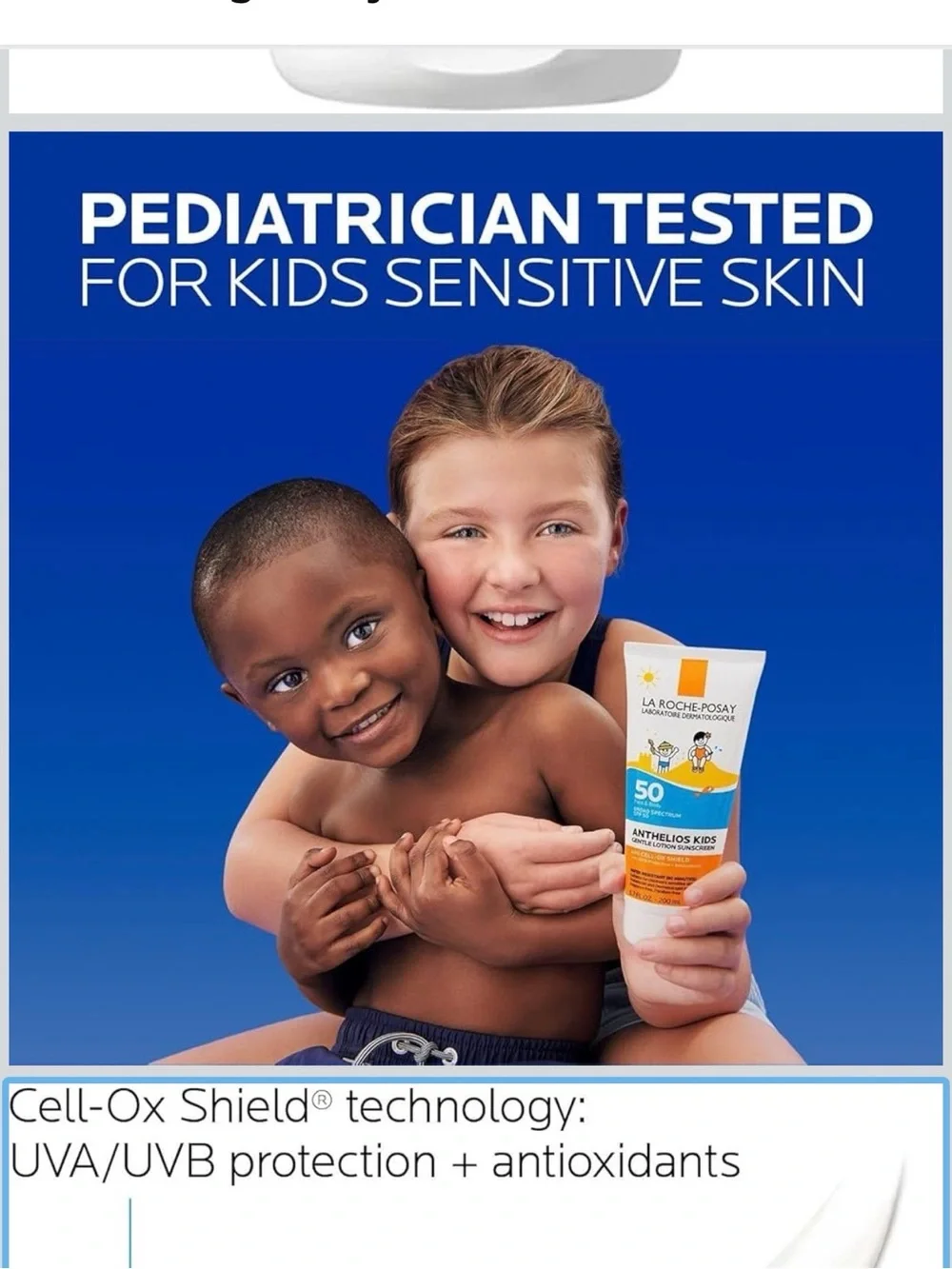 La Roche-Posay Kids SPF 50 Gentle Lotion Sunscreen & Sun Bum Cool Down Lotion